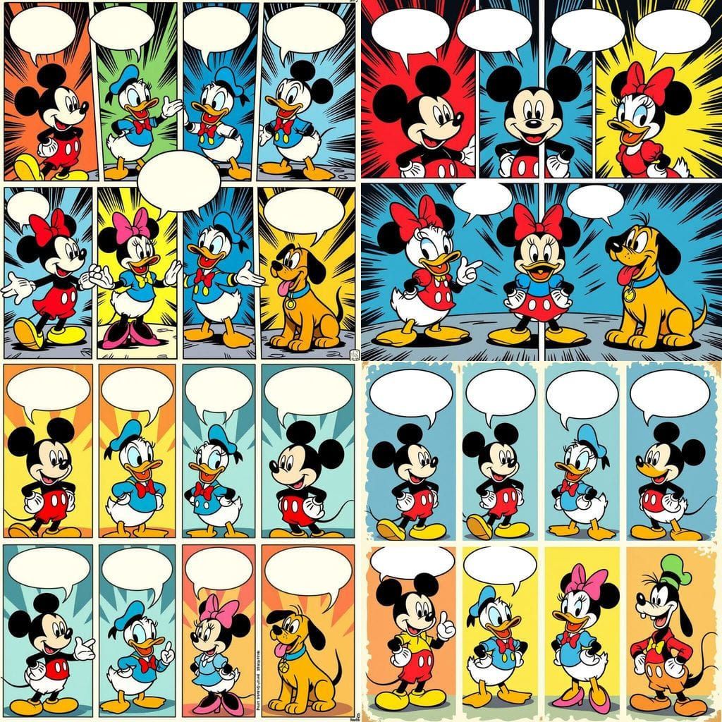 Mickey Mouse and Friends in 10 Comic Panels