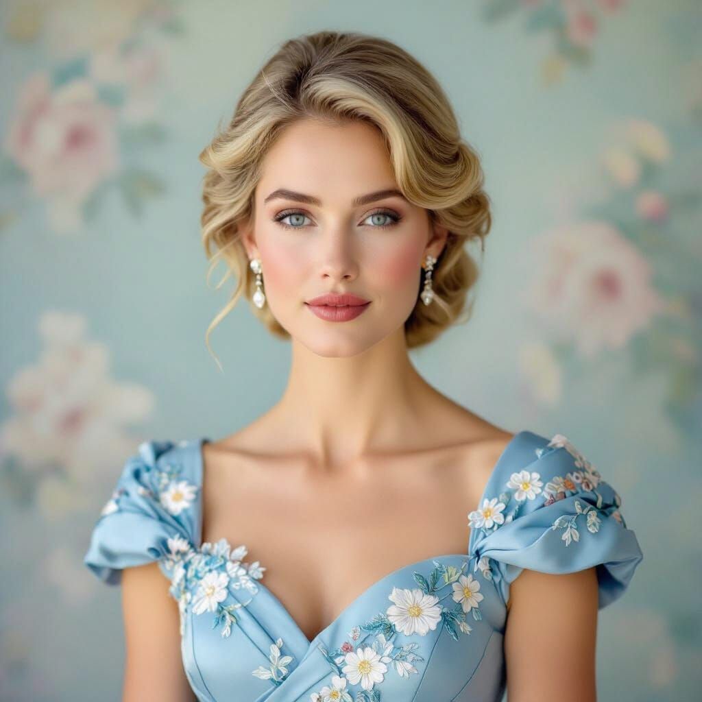 Elegant Portrait of Lady Diana Inspired Figure