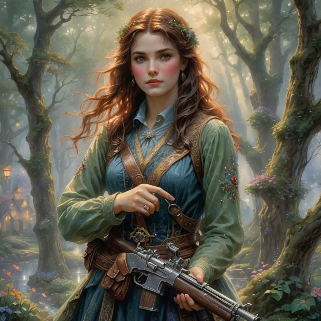 Ethereal Fantasy Scene in Kinkade Style