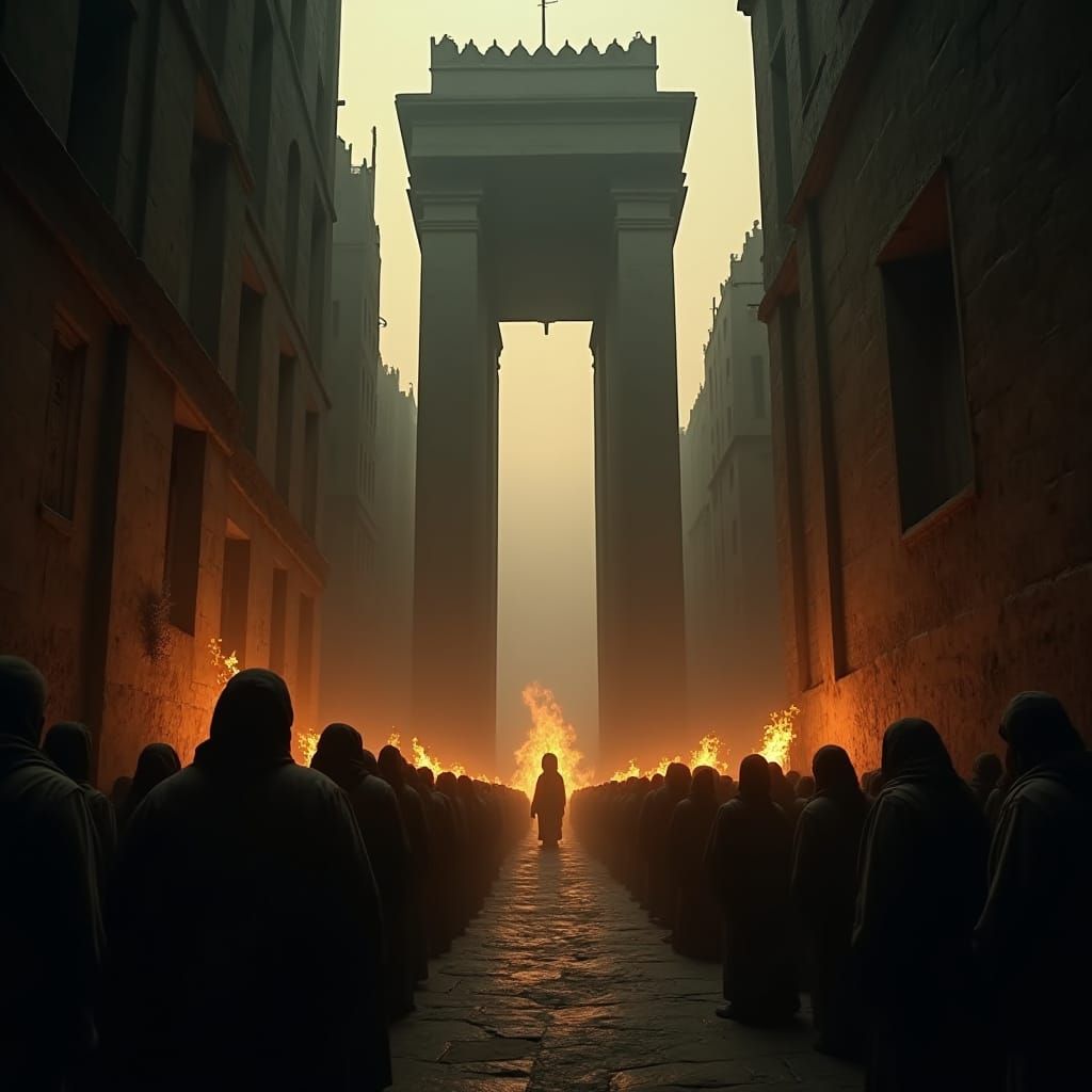 Oppressed People Procession to Guillotine Monument