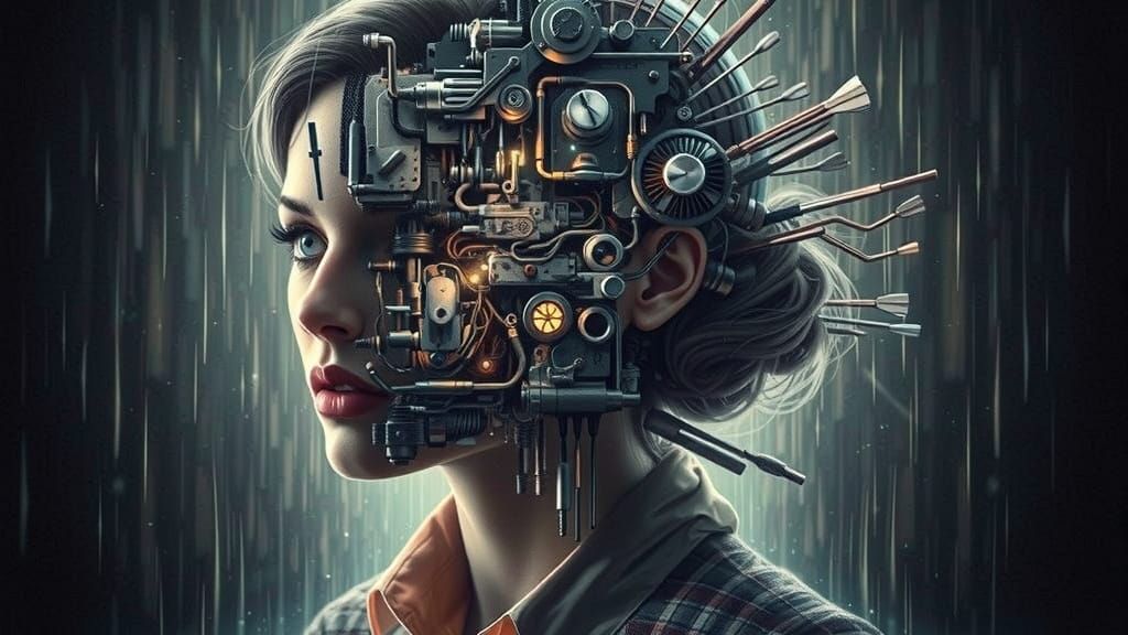 Cyberpunk Mind Bender Prototype in Neon-Lit Metallic Glory