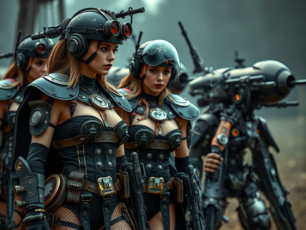 Steampunk Warriors Stand Ready with Advanced Warrobots