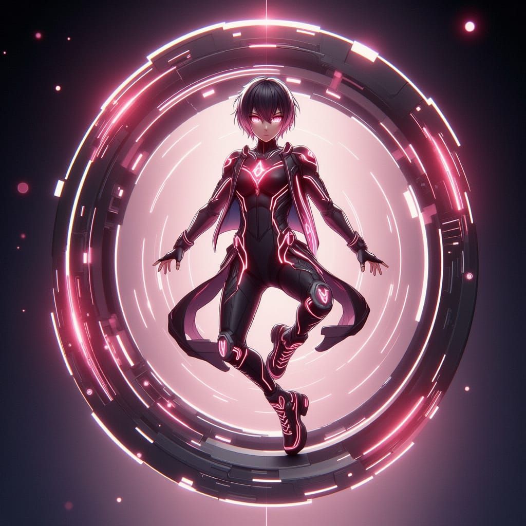 Ethereal Anime Goddess in a Dreamlike Cyberpunk World