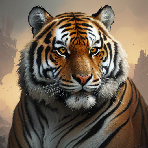 Hyper-Realistic Tiger Portrait in Cinematic Style