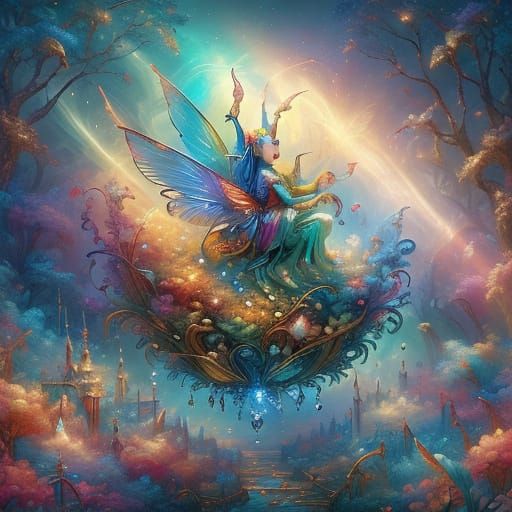 Magical Fairies and Elves in Enchanted Forest