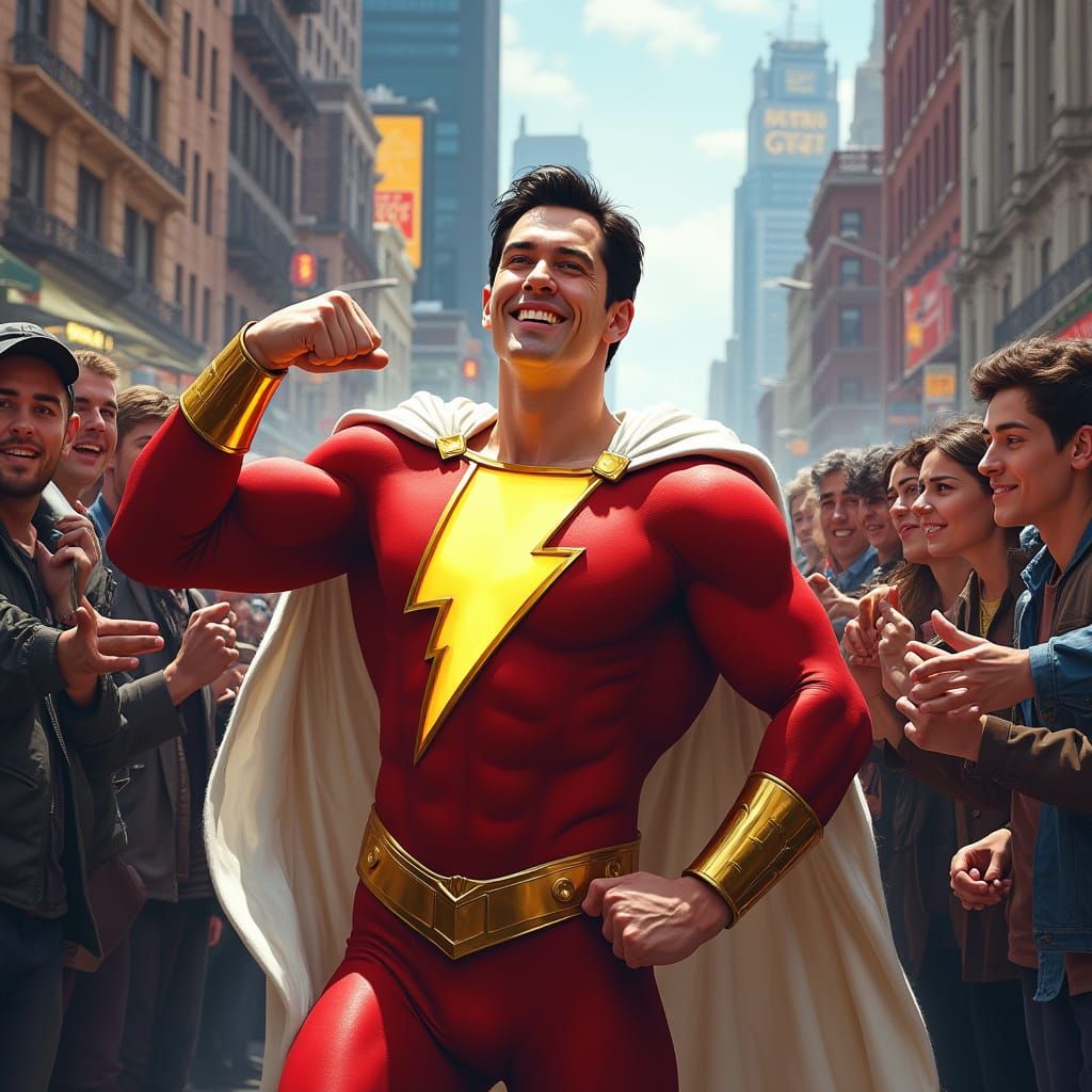 Superhero Icon Shines Bright in the City