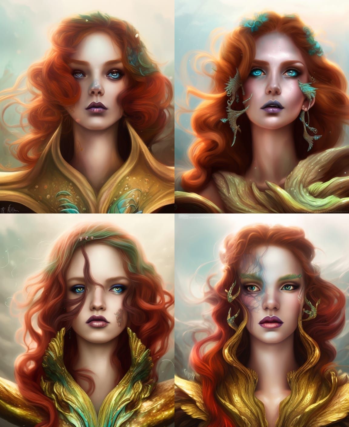 Gorgeous Mermaid Portrait in Dark Fantasy Style