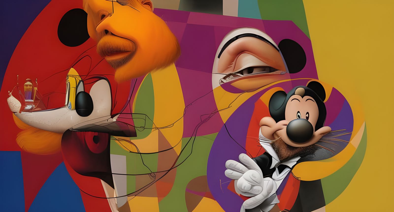 Surreal Cartoon Landscape in Hyperrealistic Style