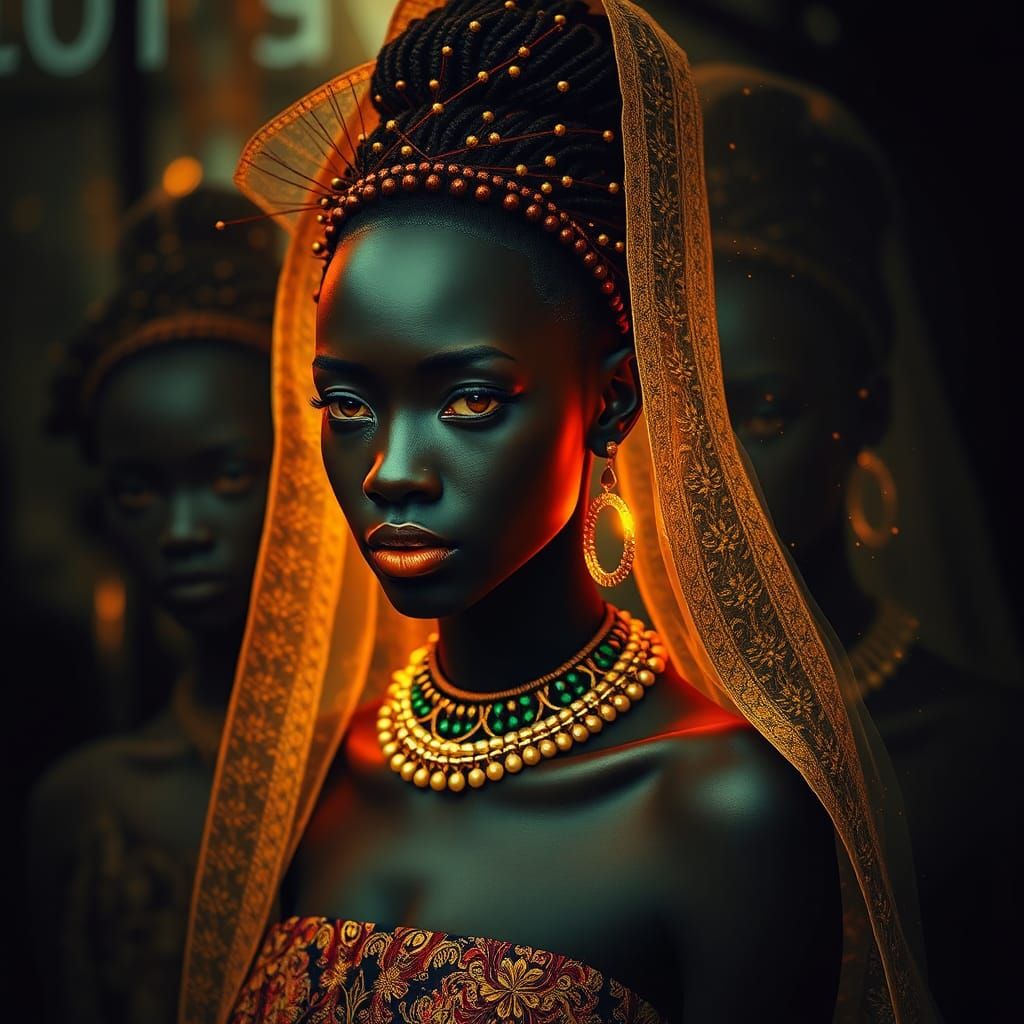 Surreal African Folklore Art in 8K Resolution