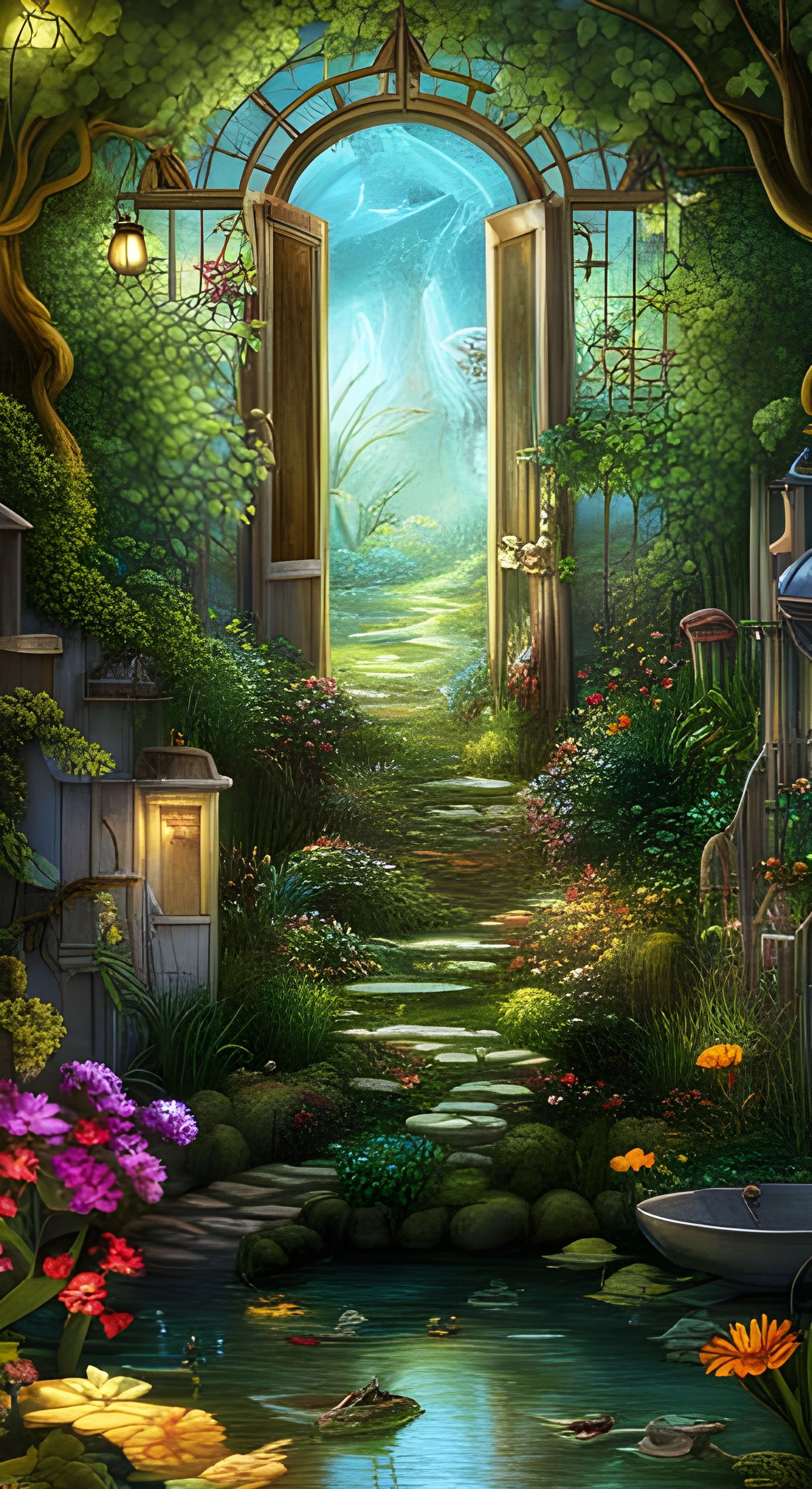 Fantasy Galaxy Greenhouse Toilet with Fireflies