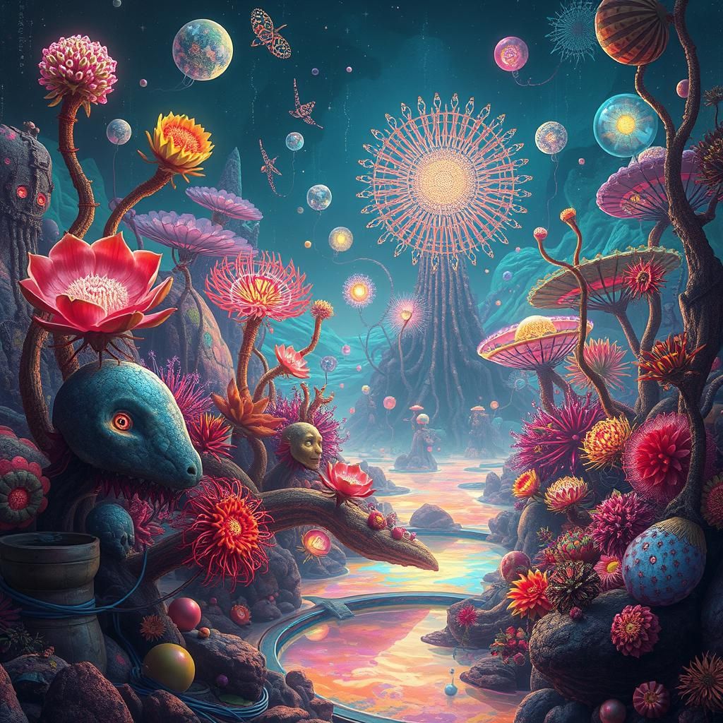 Ethereal Bioluminescent Dreamscape in Cinematic Style