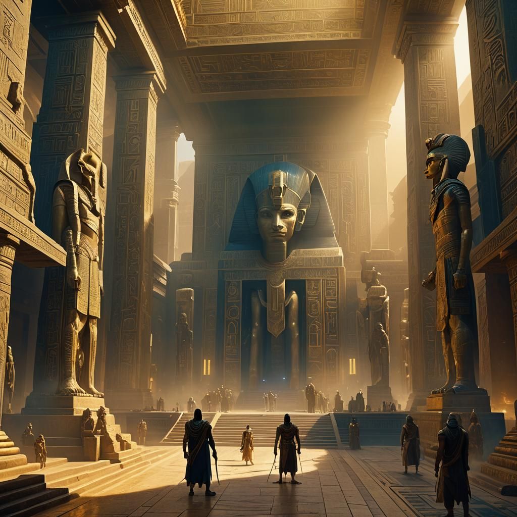 Egyptian Gods Ra, Horus, Amun, Sobek, and Khnum