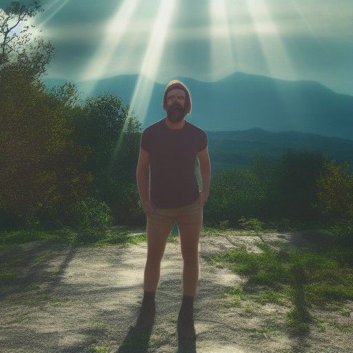 Figure Bathed in Divine Light