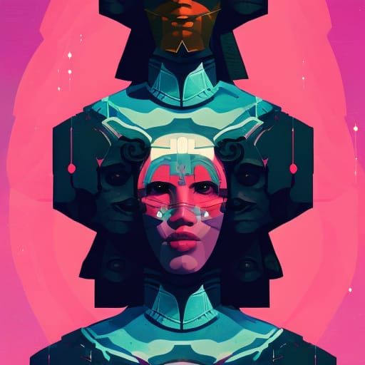 Afrofuturist Goddesses in Oilpunk Style