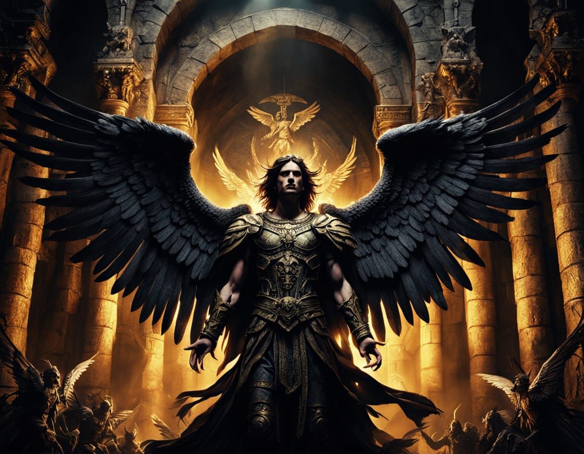 Archangel in Dark Fantasy Gothic Battle