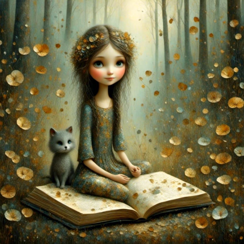 Enchanted Forest Book Reading: Surreal Creature Emergence