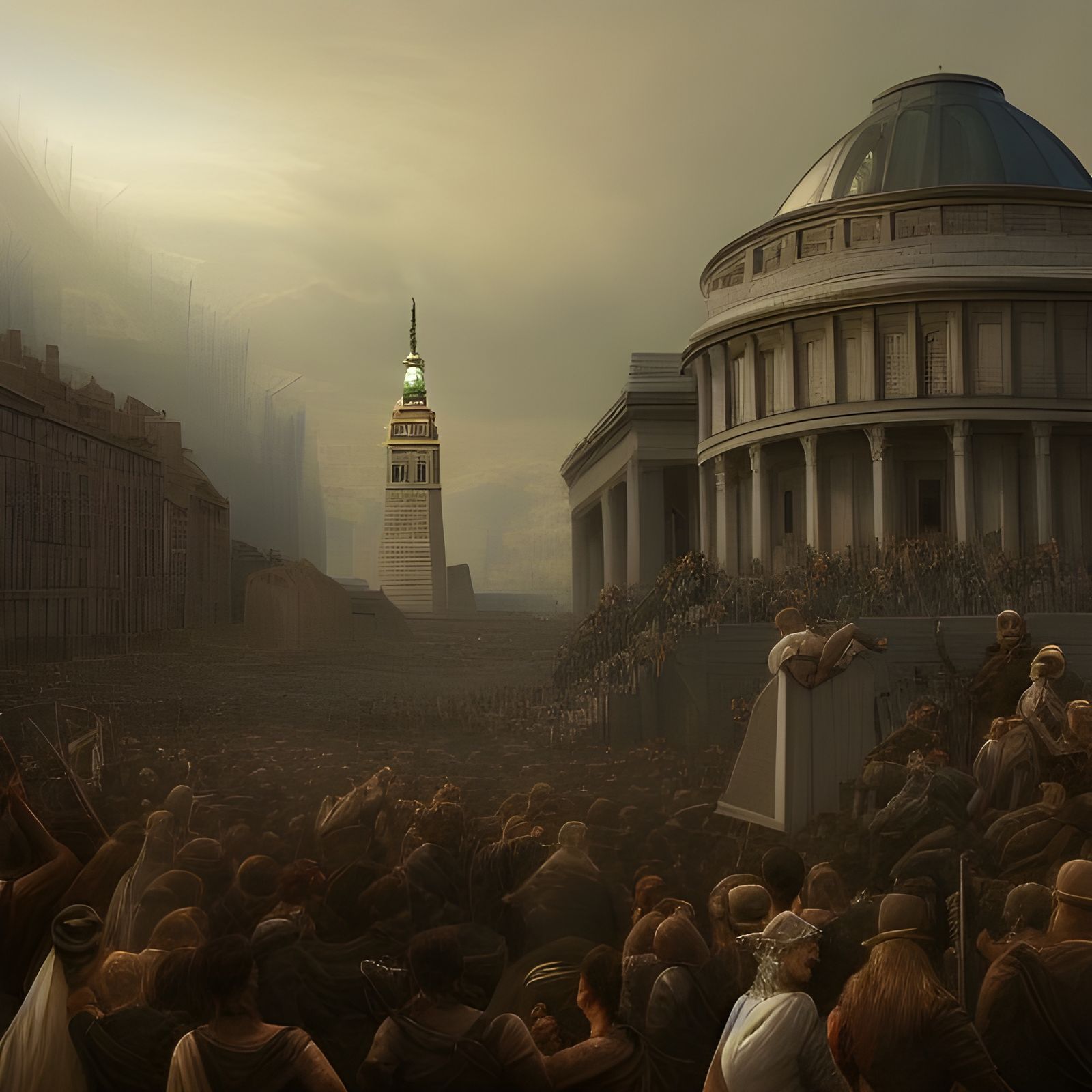 Detailed Matte Painting of Liberty