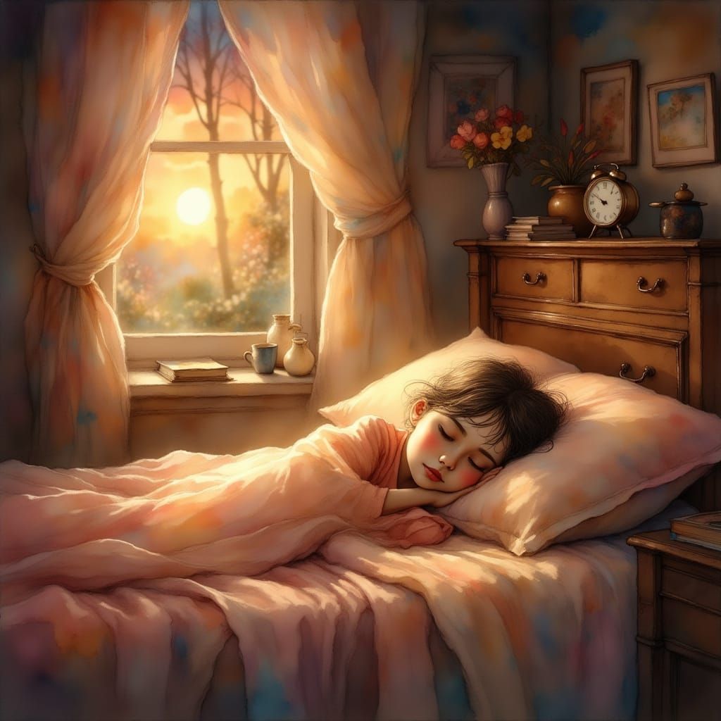 Dreamy Slumber in a Cozy Bed