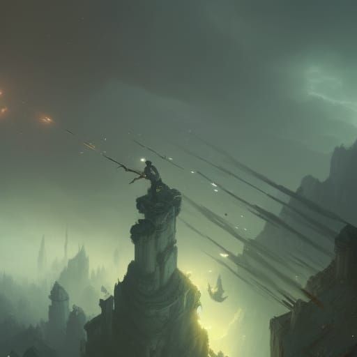 Fantasy Landscape with Volumetric Lighting