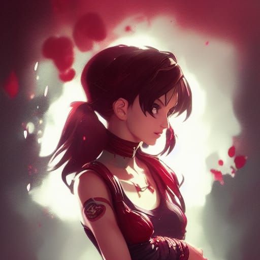 Ruby Rose Chibi Portrait: Hyperdetailed Art