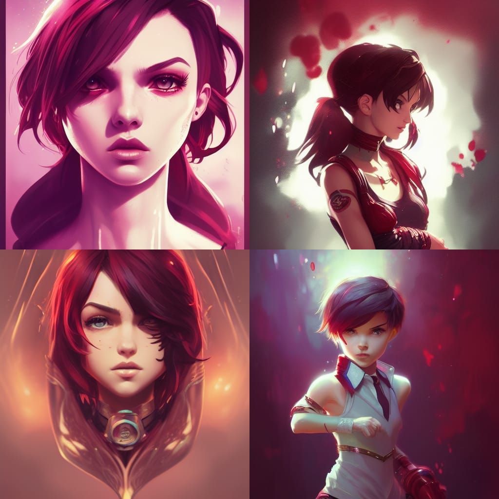 Hyperdetailed Chibi Portrait of Ruby Rose