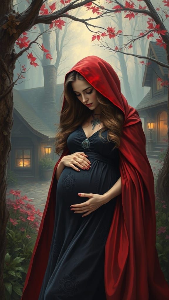 Portrait of a Village Girl in Whimsical Fantasy Attire