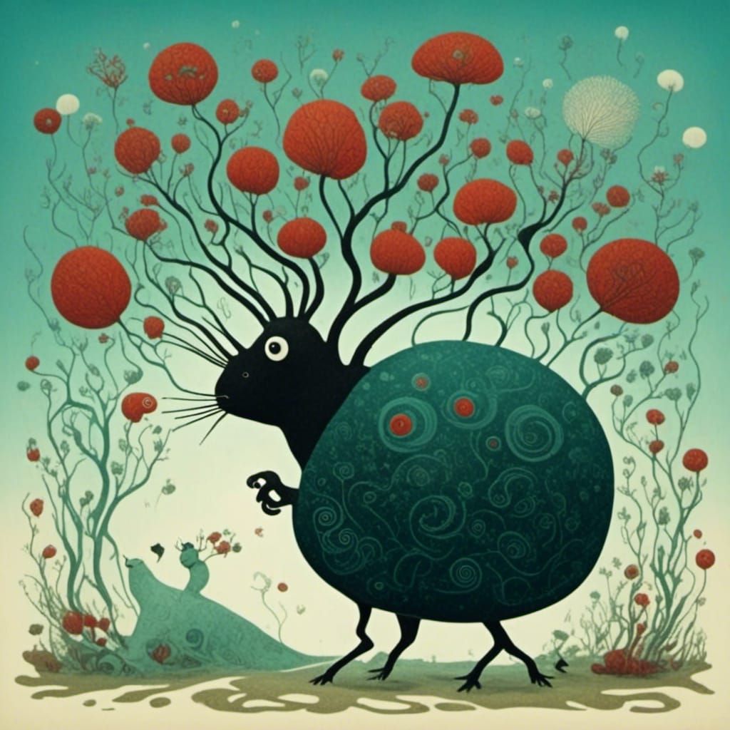 Luminous Cicada Song: An Abstract AI Exploration