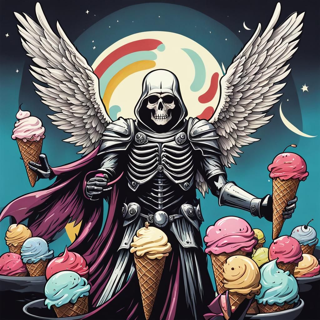 The angel of death, I scream, ice cream