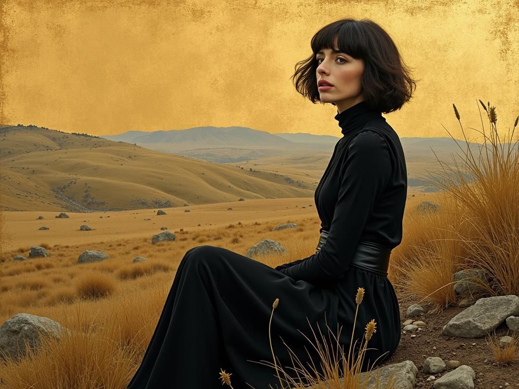 Aubrey Plaza Portrait in Medieval Style