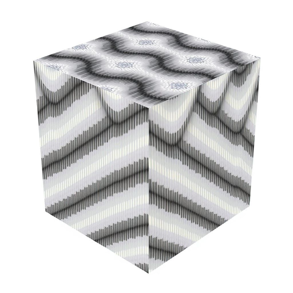 3D Cube with Moiré Pattern Autostereogram