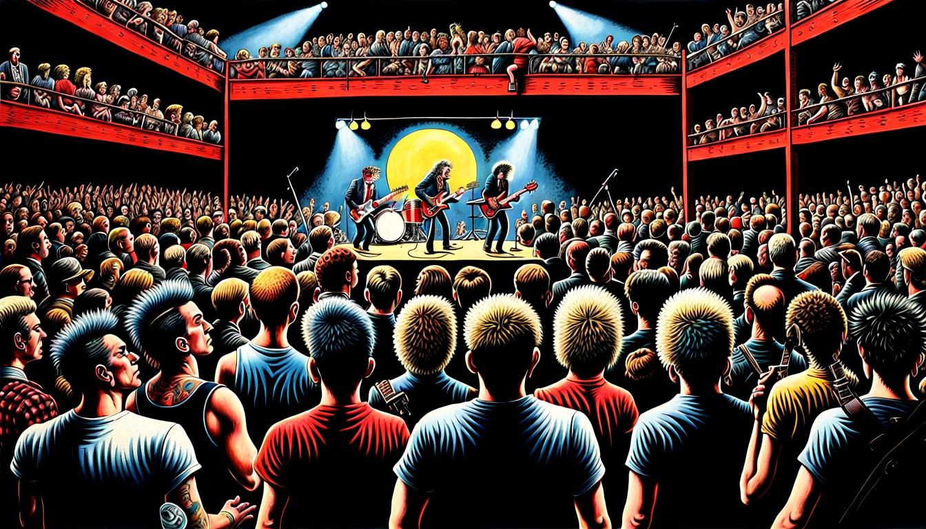 Robert Crumb Style Punk Rock Concert
