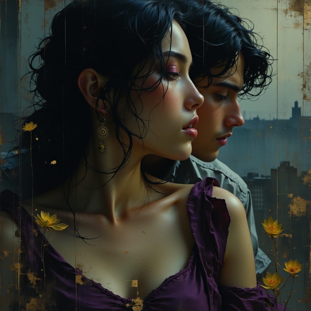 Emotional Scene of a Woman and Man