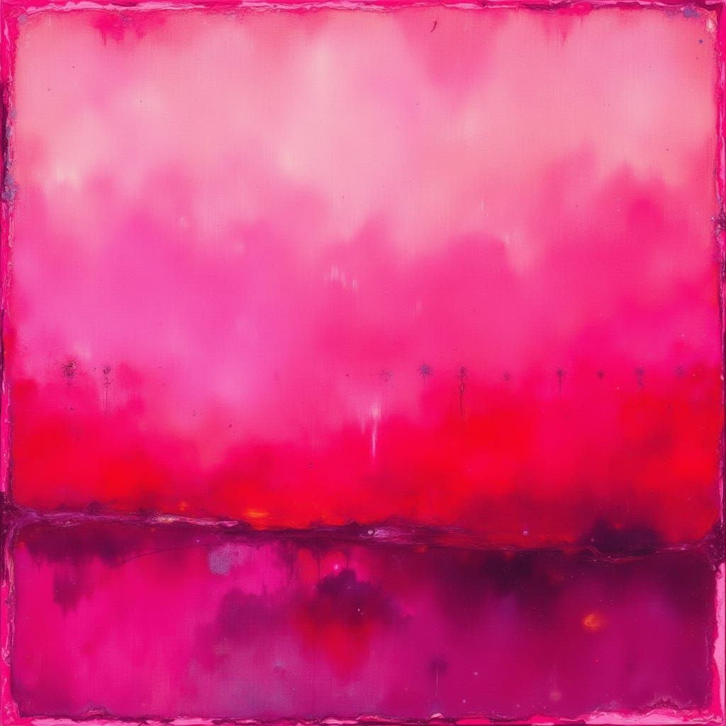 Vibrant Dark Pink Gradient Field in Cyberpunk Style