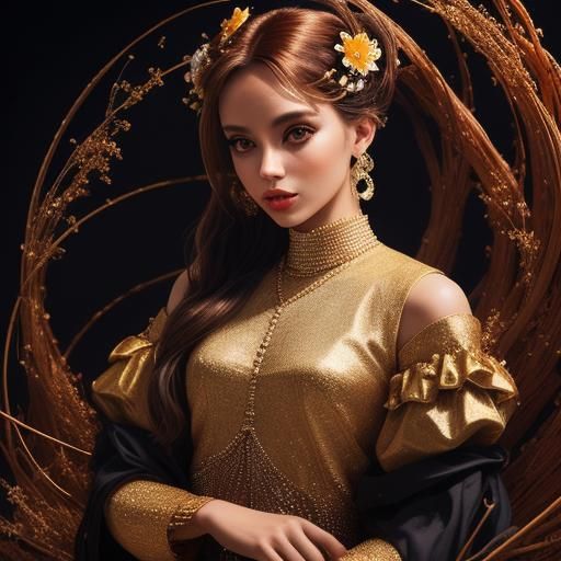 Surreal Portrait in Pink: Glamorous CGI Art