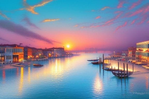 Cinematic Sunset Over Venice Beach, California