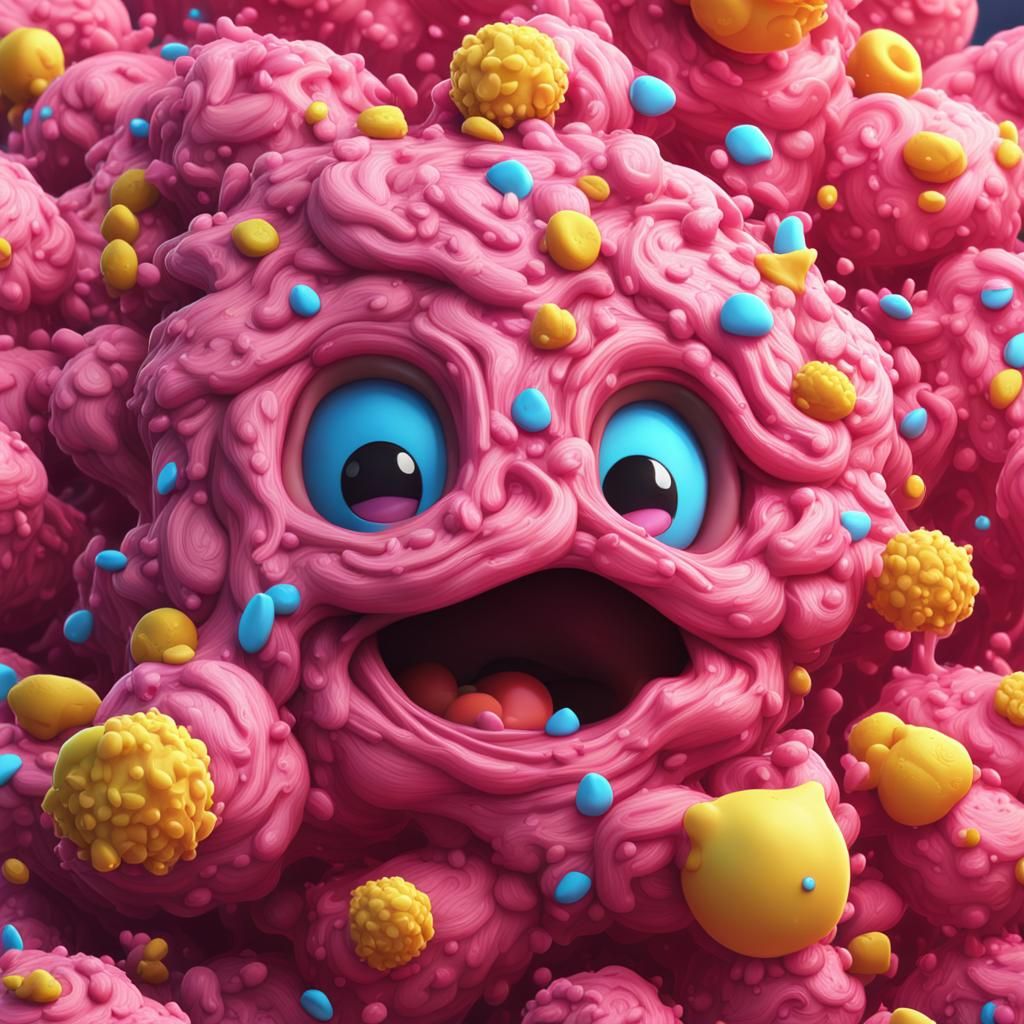 Hyperdetailed Organic Splash Art in 3D Rendering