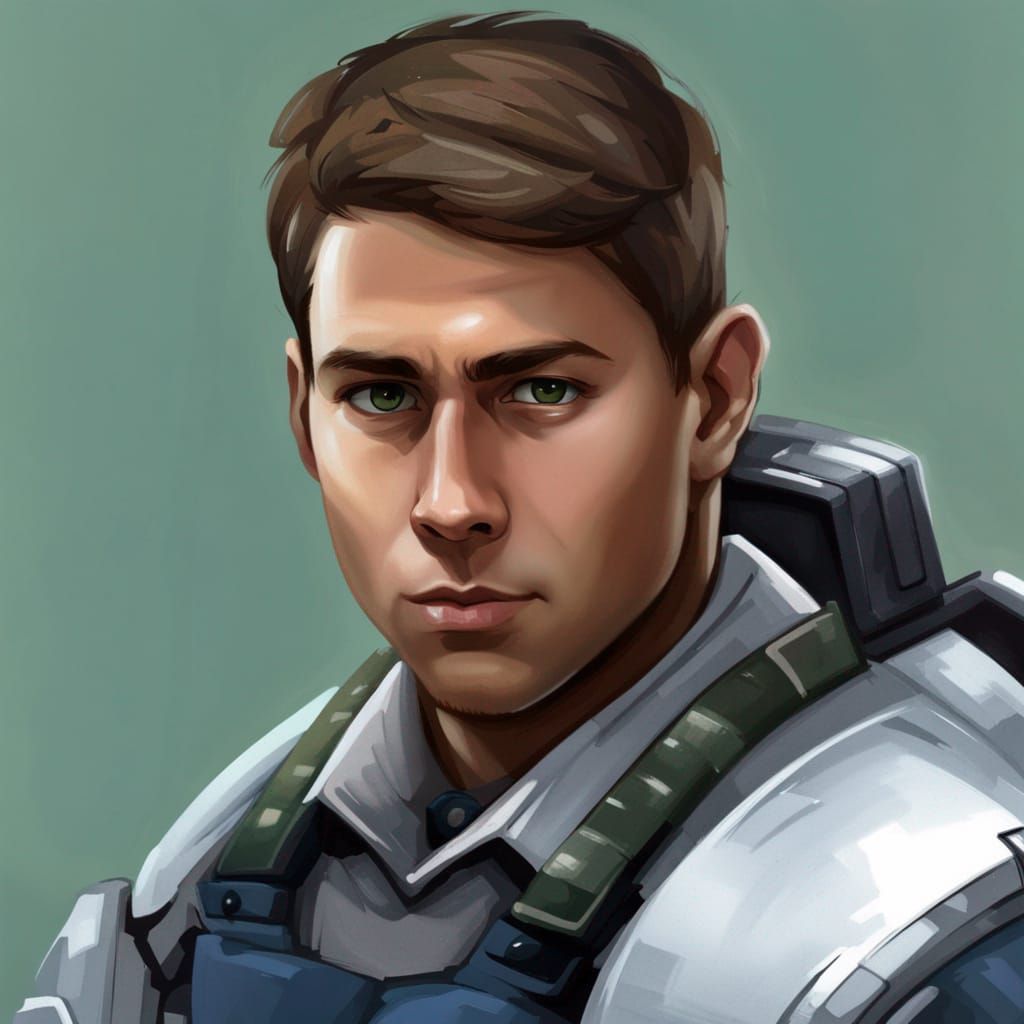 Mechwarrior Recruit Portrait in Studio Lighting