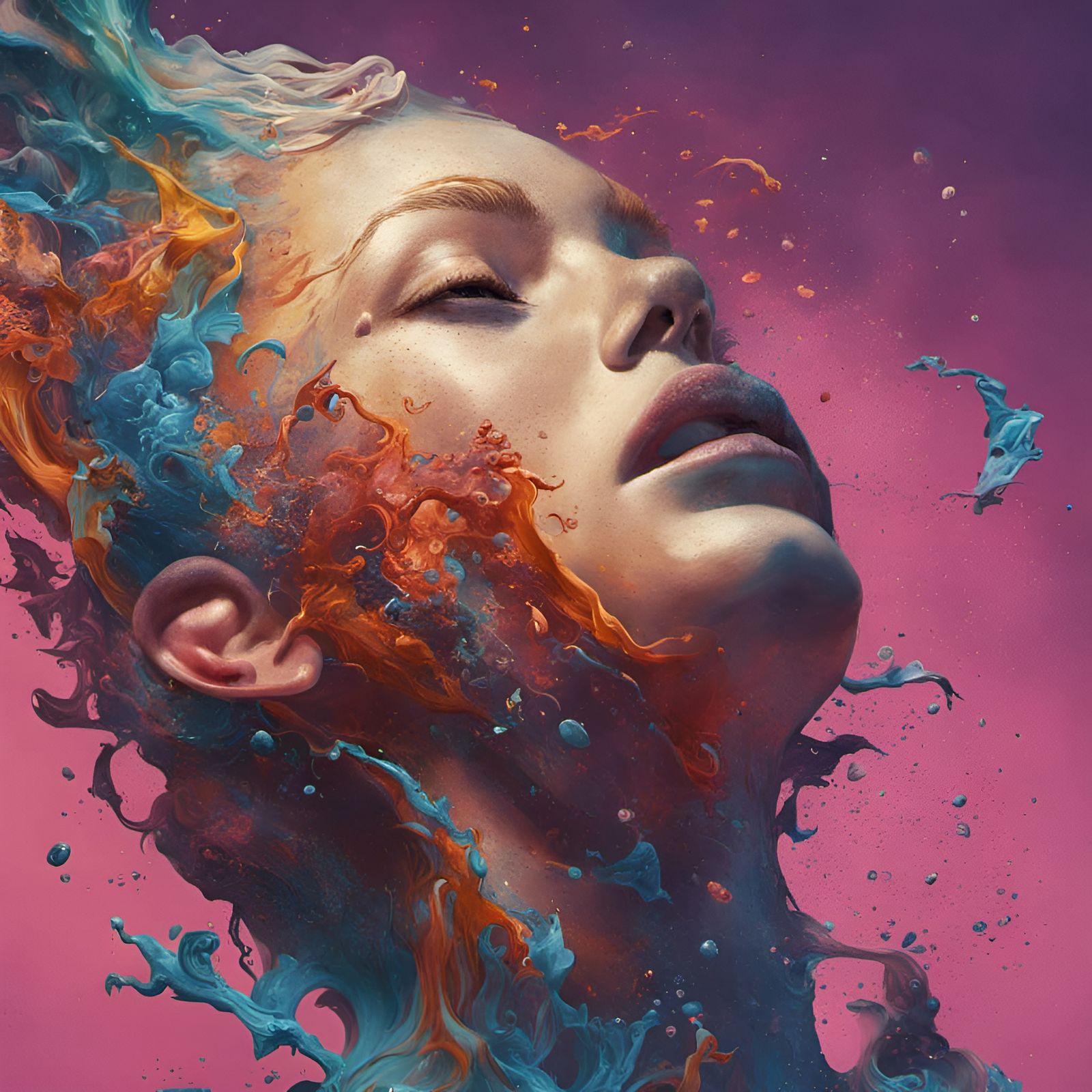 Unus Annus: Surreal Hyperrealistic Splash Art