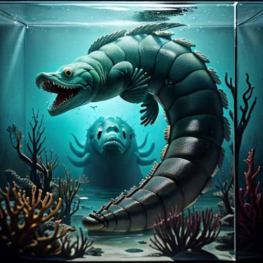 Hyperphotorealistic Sea Monster Breaks Free