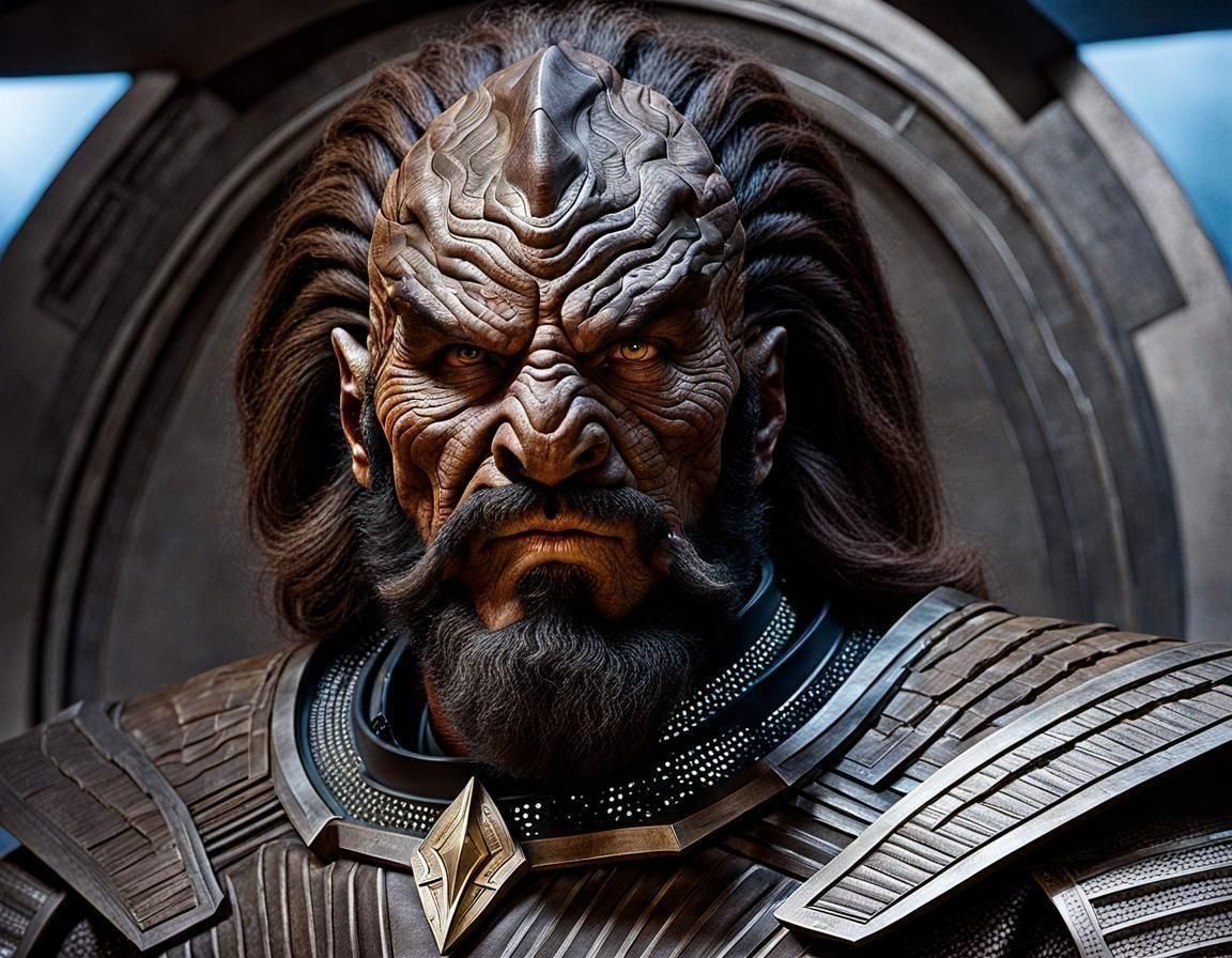 Detailed Klingon Warrior Portrait from Star Trek