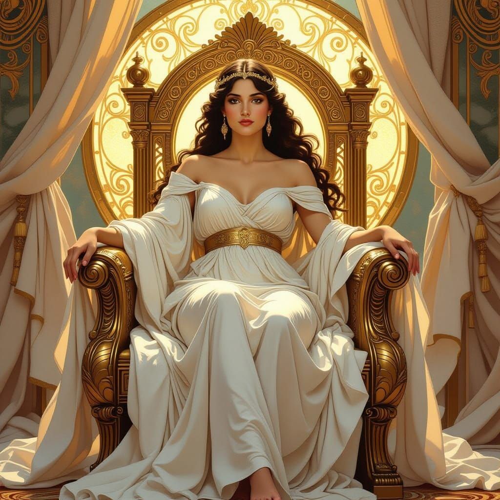 Venus, Roman Goddess of Luxury and Beauty, in Golden Splendo...