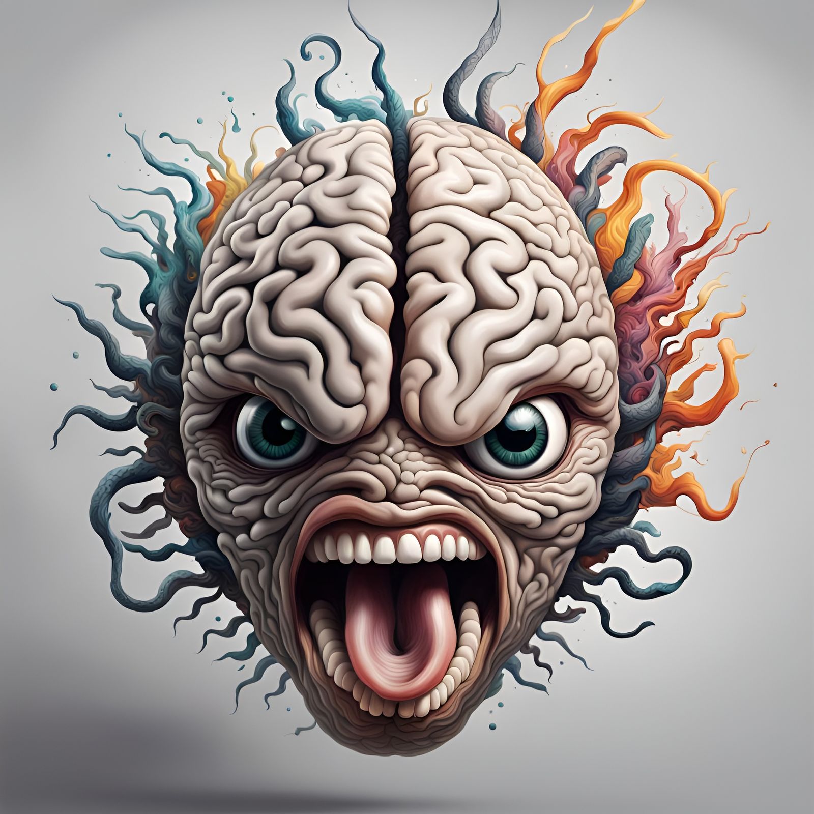 Surreal Creature with Brain