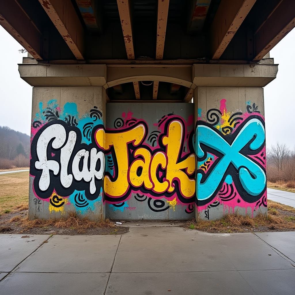 Vibrant Graffiti Art Under Urban Bridge