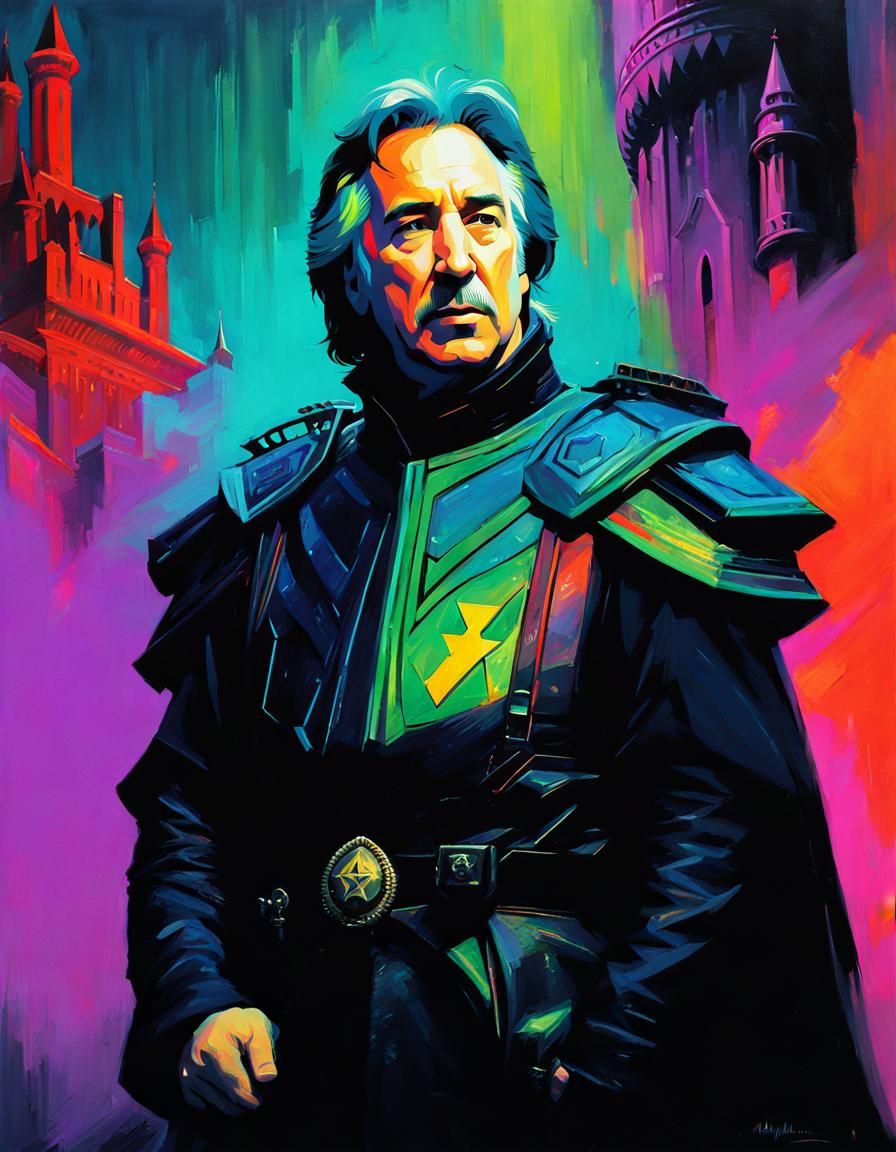 Sheriff of Nottingham in a Neon Spaceship, Digital Art