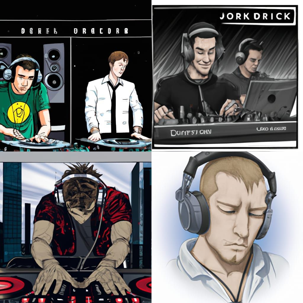 DJ in Modern Comic Book Art Style