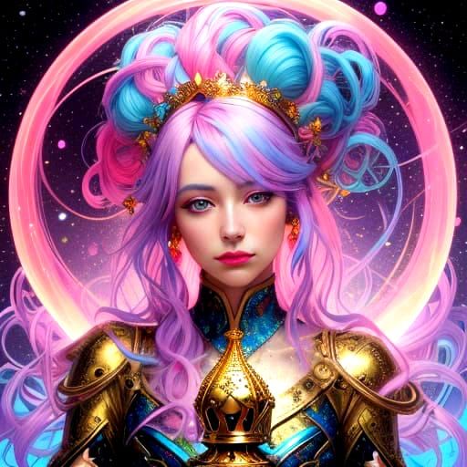 Whimsical Fantasy Portrait in Dreamlike Surreal Style