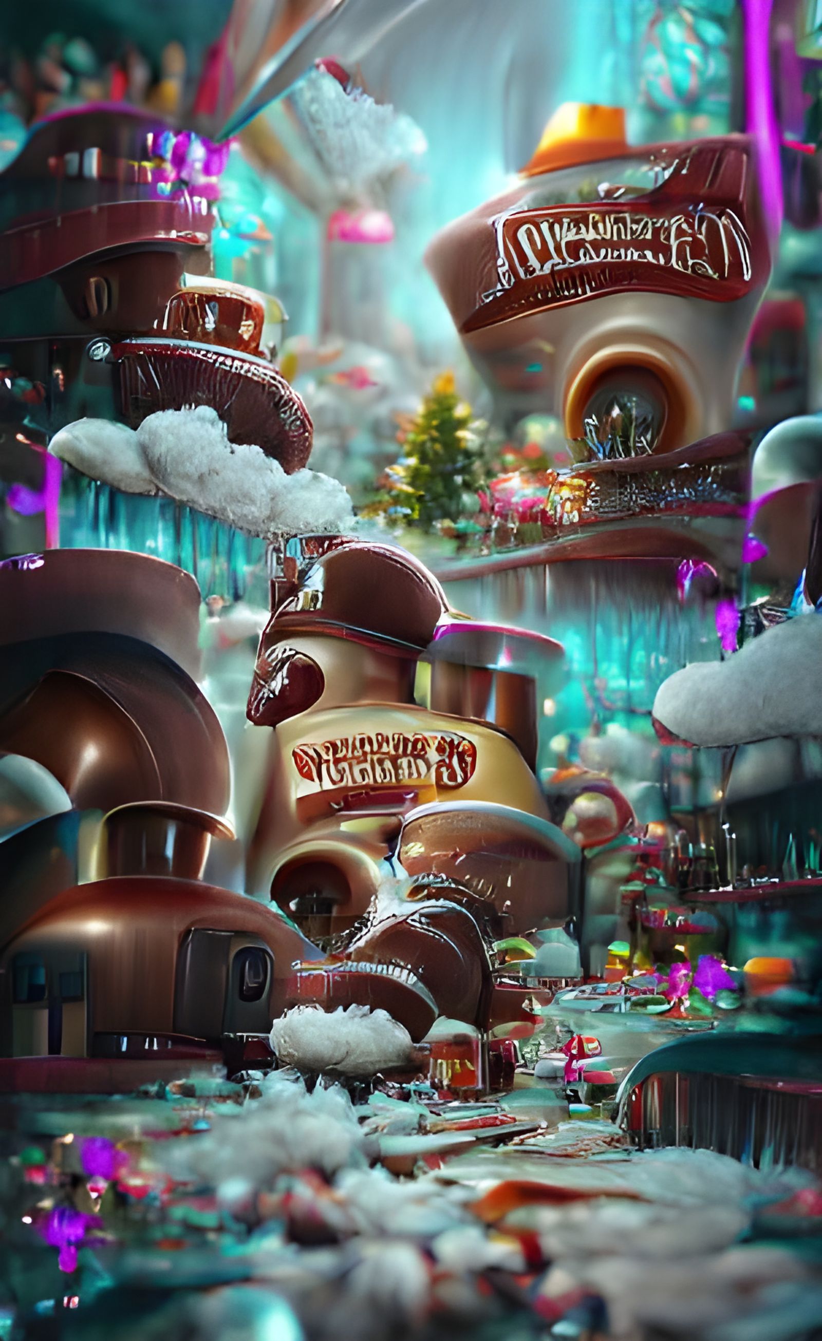 Merry Christmas Chocolate Factory Wonderland