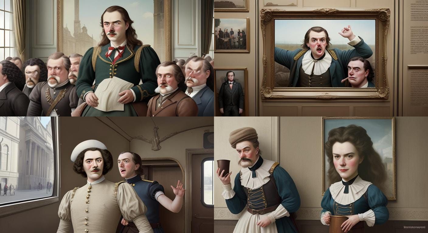 Humorous Historical Figures in Alternate Realities