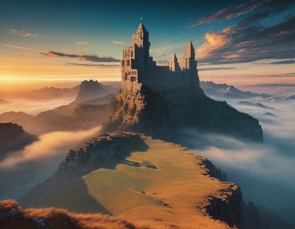 Majestic Armenian Landscape with Giant Flag