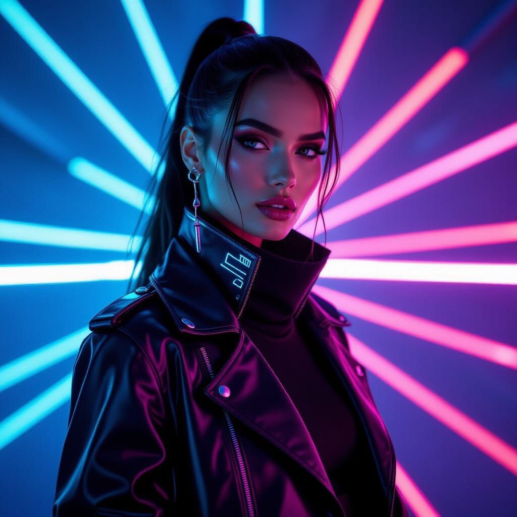 Avant Garde Techwear Fashion Editorial in Neon Lights